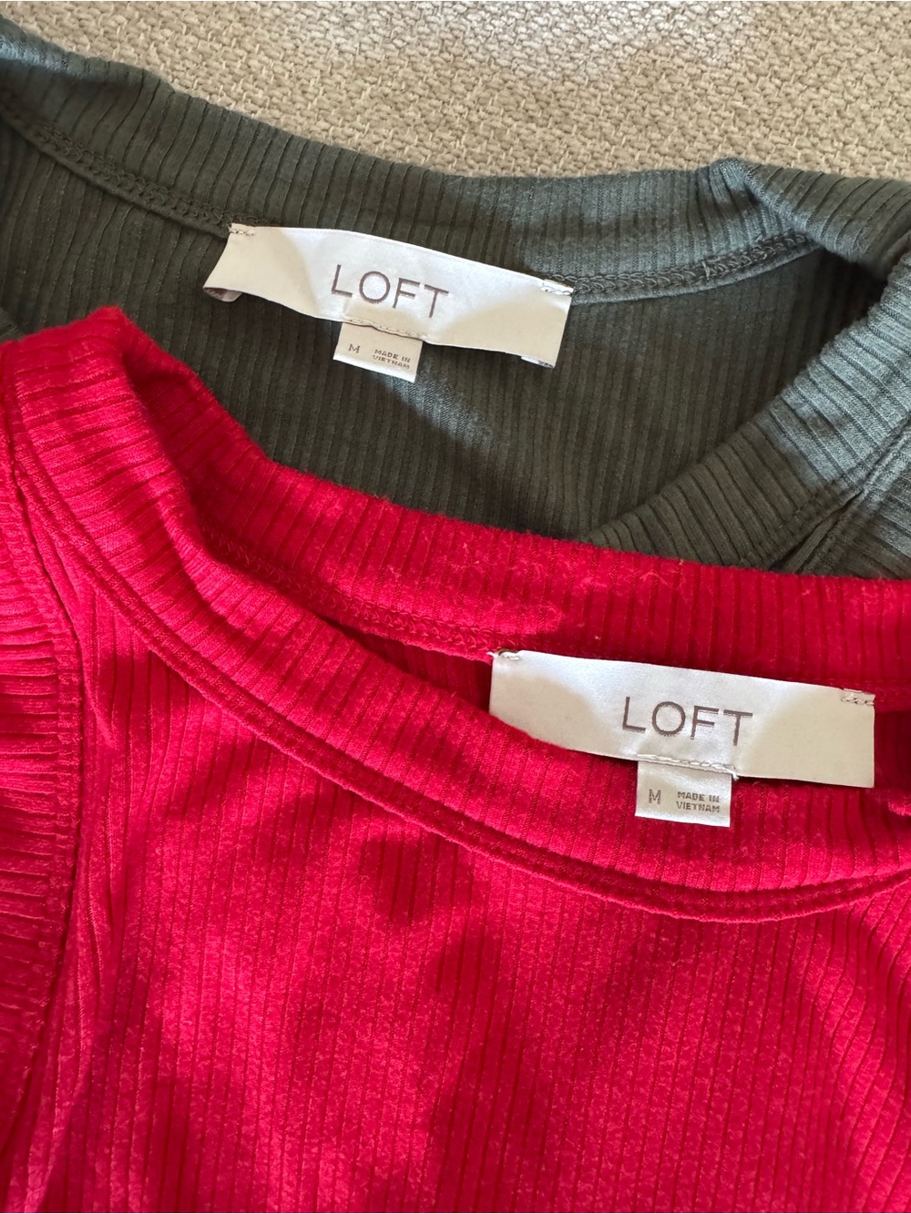 LOFT Women's Ribbed Maxi Dresses - Red or Green available